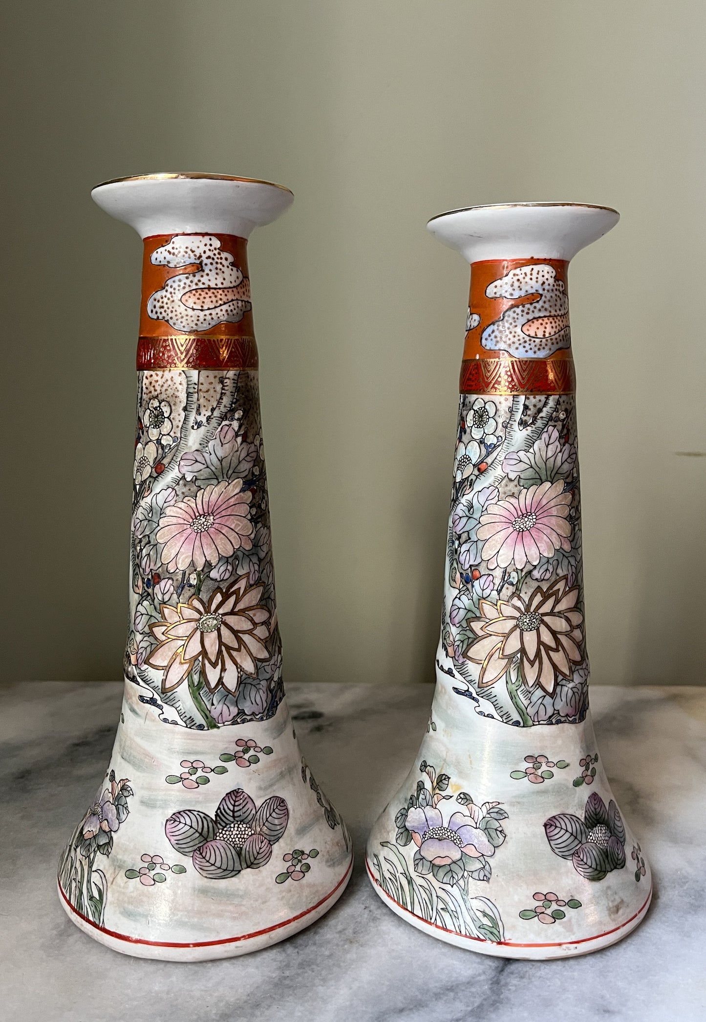 Macua Porcelain Candlesticks