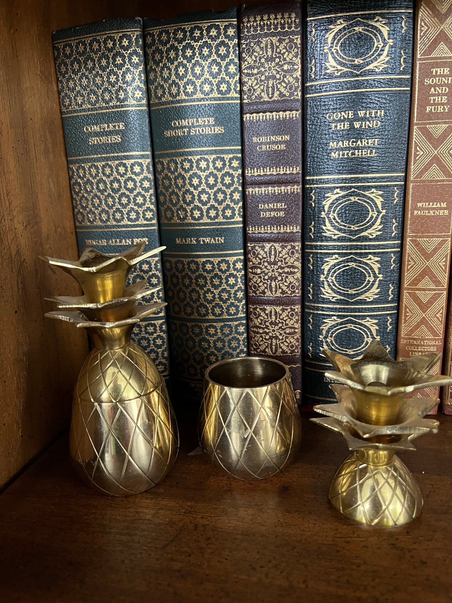 (2) Brass Pineapple Trinket Boxes/ Shot Glasses