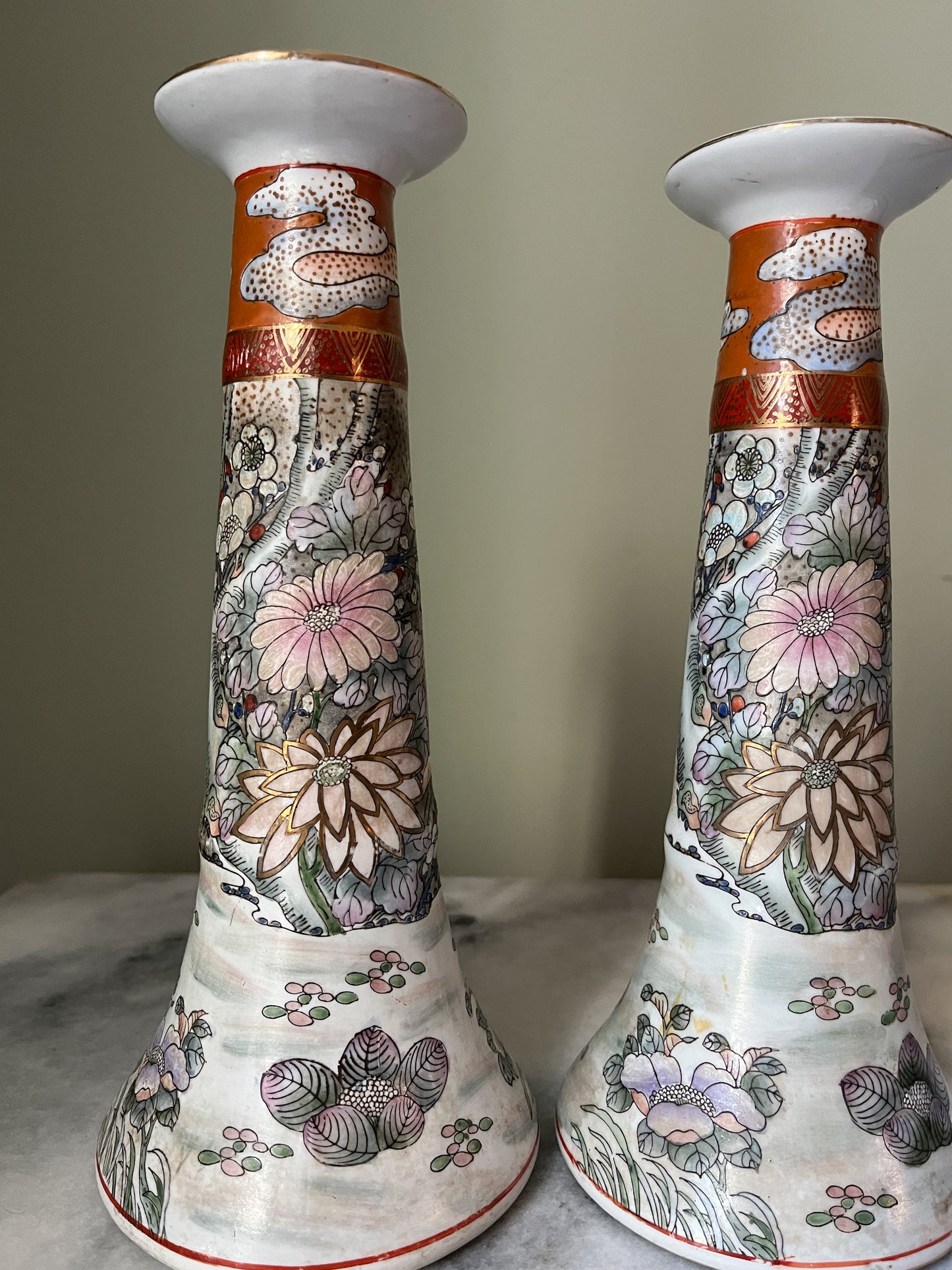Macua Porcelain Candlesticks