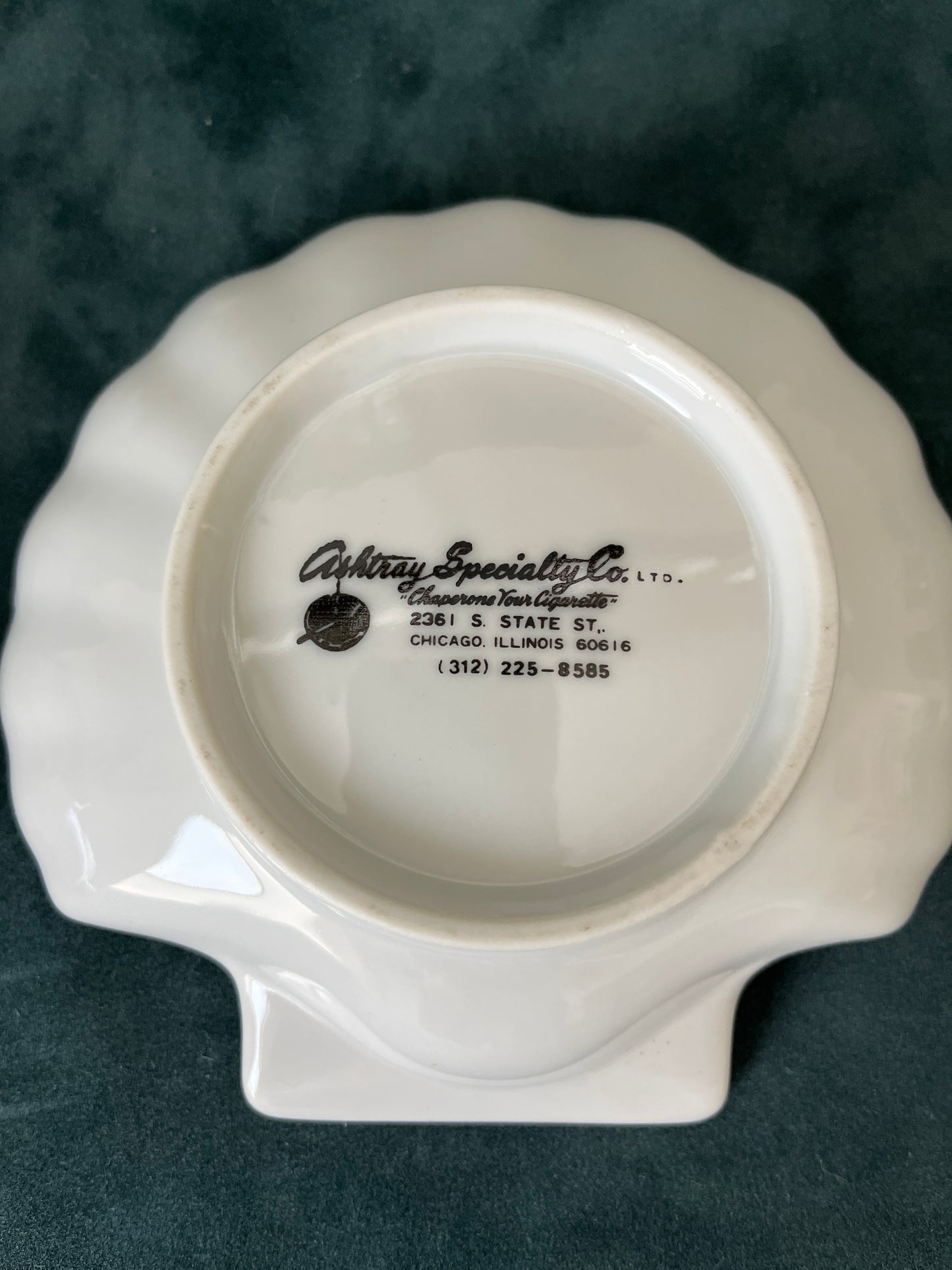 Porcelain Scallop Shell Ashtray or Trinket Dish
