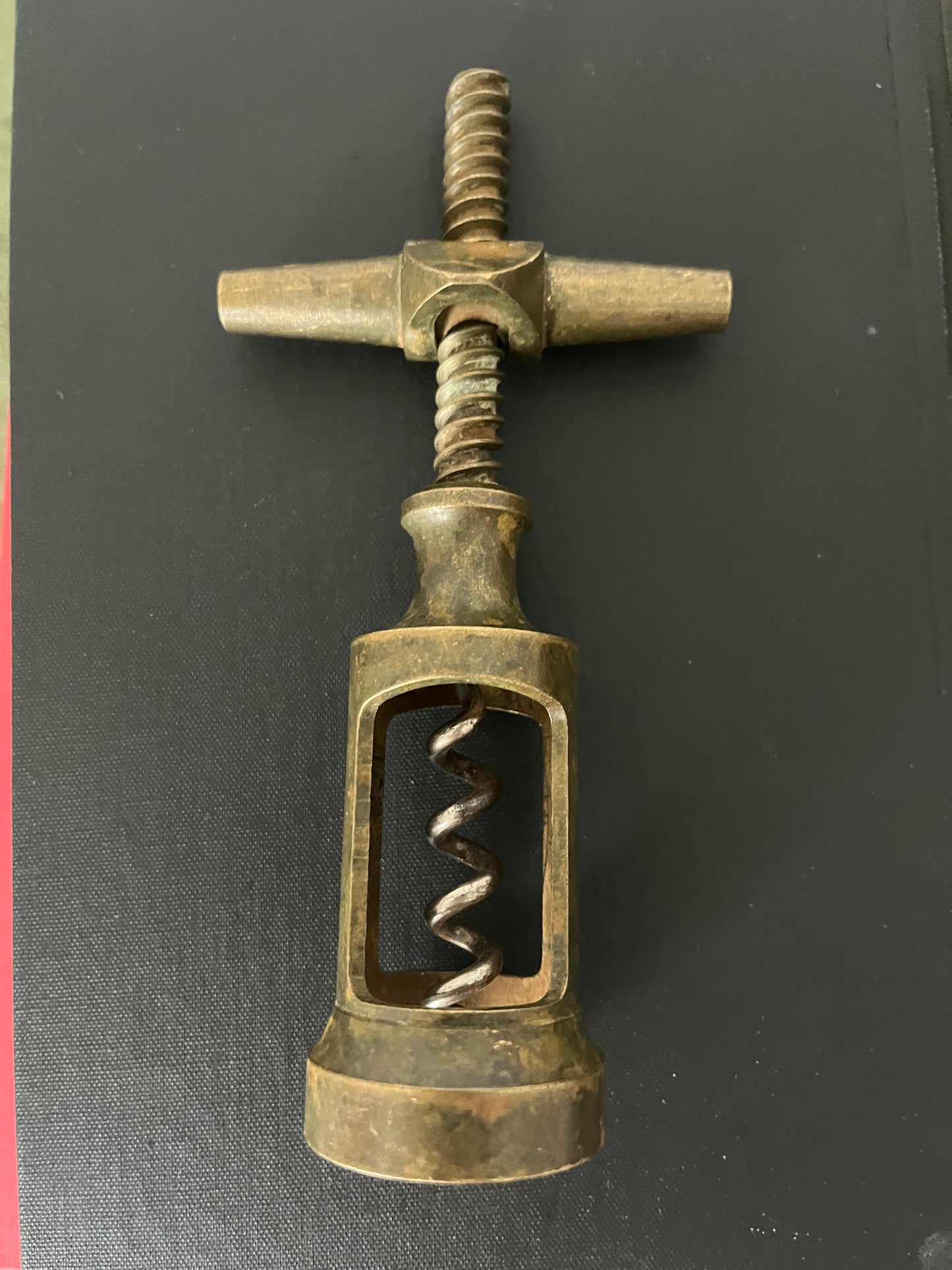 Antique Brass French Corkscrew