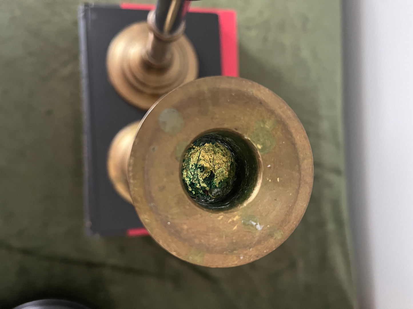 (2) Brass & Chrome Candlesticks