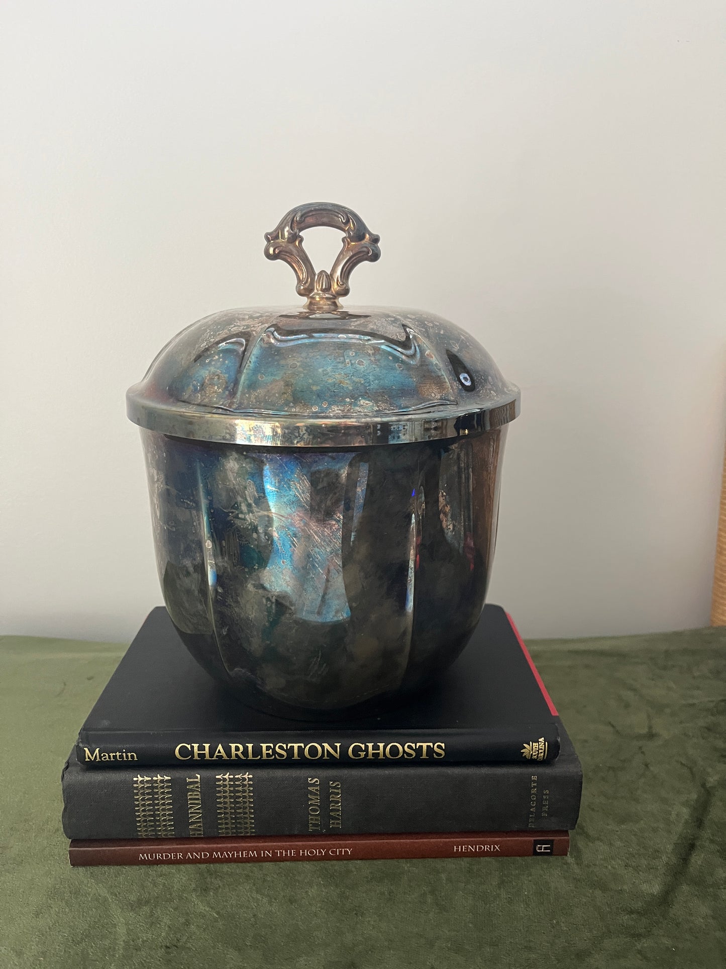 Oneida Silver-Plated Ice Bucket with Patina
