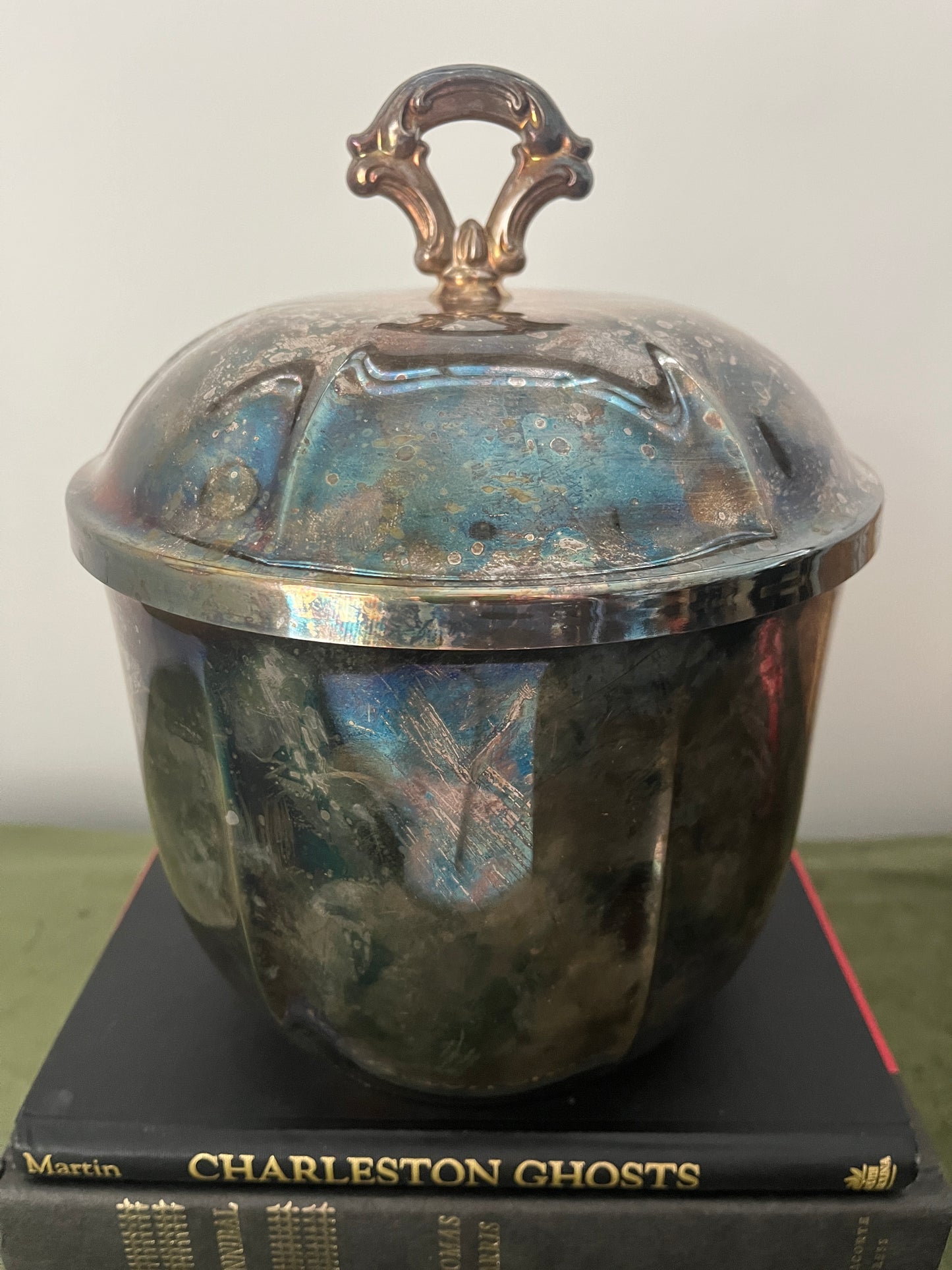 Oneida Silver-Plated Ice Bucket with Patina