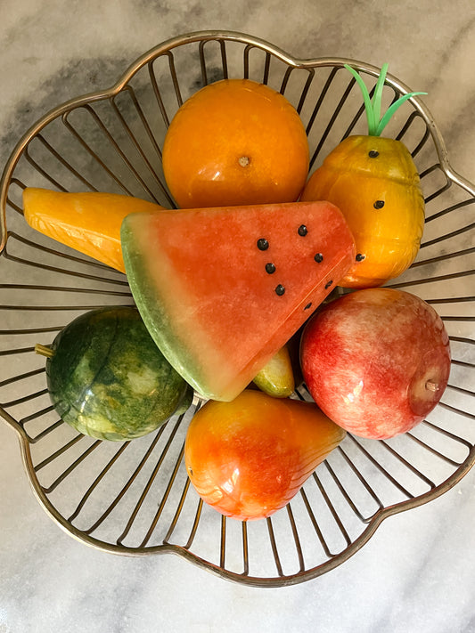 Vintage Italian Alabaster Fruit