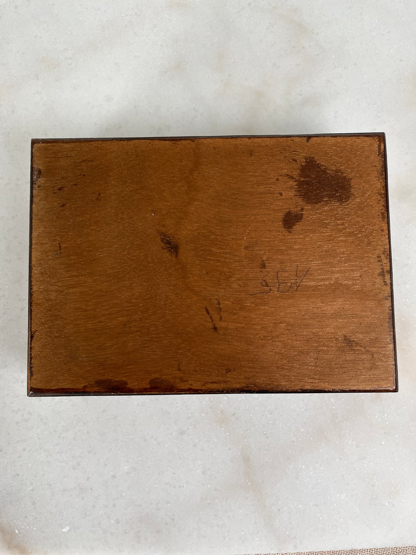 Vintage Wooden Floral Pyrography Box