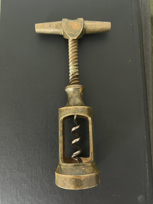 Antique Brass French Corkscrew